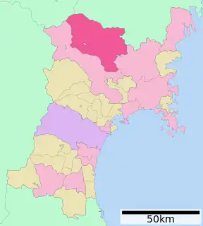 栗原市位置図