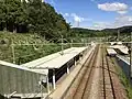 跨線橋より構内(2018年9月)