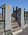 明治時代の橋梁の親柱1913年に施工を担当した栗田家（栗田組）の墓