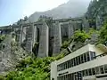 ケーブルクレーンの基礎（右岸）