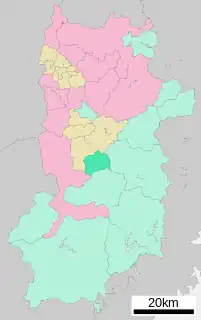 黒滝村位置図