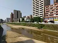 樋井川、別府橋より北の眺望