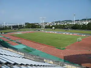 静岡県草薙総合運動場陸上競技場（2013年8月）
