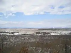 細岡展望台から眺めた冬の釧路湿原