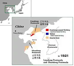 威海衛租借地の位置
