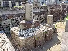 森田節斎墓(左)森田阿孟墓(右)