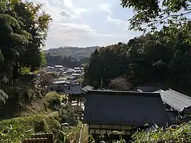 経典寺裏山から望む京丹後市上常吉地区