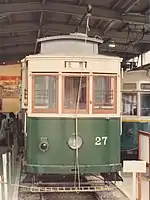 27旧烏丸車庫で保存時代。復元・動態保存前、1982年6月1日撮影