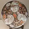 「色絵牡丹鳳凰花鳥文大皿」伊万里焼・1700-1740年代