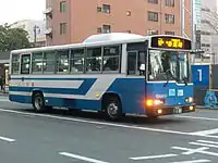 産交バス(株)管轄車両日野・レインボーKK-RRで元サンプルカー
