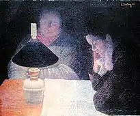 ランプの下の読書