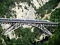 BLS AGのレッチュベルクルート山線で試運転を行うETR610、ビーチタル橋、2008年
