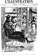 パリ万国博覧会の中国人(画)ルイ・レミー・サバティエ(1900)
