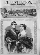 ポルトガル王ペドロ5世と皇后(画)オーギュスト・アナスタジ(1858)