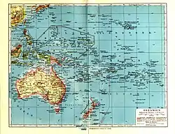 ガンジス島（Ganges-I.）を記したドイツの地図（1932年）