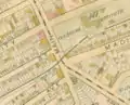 1891年の駅周辺地図