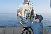 艦橋ウイングに装備されたLRAD