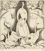ガチョウと少女 (1916)