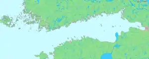ヴィボルグの位置(フィンランド湾内)