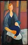 「Maternité（母性/母親）」 - アメデオ・モディリアーニ1919年 油彩、キャンバス