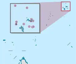 ラ・ディーグ島およびインナー諸島の位置