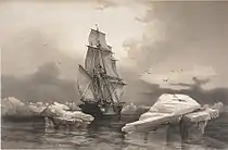 『ルシェルシュ号』(画)Auguste Étienne François Mayer
