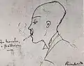 エルネスト・ドラエーによる素描 (1875年)