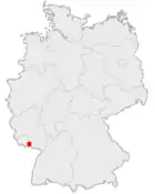 Lage der kreisfreien Stadt Zweibrücken in Deutschland