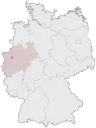 Lage der kreisfreien Stadt Bottrop in Deutschland