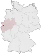Lage der Stadt Krefeld in Deutschland