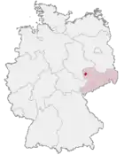 Lage der kreisfreien Stadt Leipzig in Deutschland