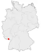 Lage der kreisfreien Stadt Pirmasens in Deutschland