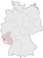Lage der kreisfreien Stadt Trier in Deutschland