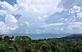パンアメリカンハイウェイから見たイロパンゴ湖。