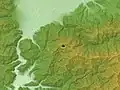 湖周辺の地形図