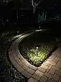 庭園のフットライティング（足元の照明）