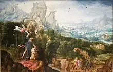 イサクの犠牲のある風景 (c.1540)  シンシナティ美術館