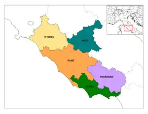 Provinces of Lazio.