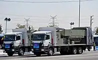 イラン海軍の地対艦ミサイル発射車両