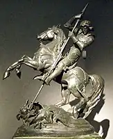 『ドラゴンを倒す聖ジョージ』(1865年)アルマン・ル・ヴェール