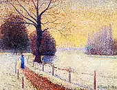 "Le Puy in the Snow"「冬のピュイ＝ド＝ドーム」(1889)