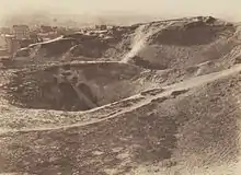 現在公園となっている場所にあった別名« Carrières d'Amérique »(アメリカの採石場)と言われた石膏採掘場(1852年撮影)。