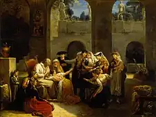 マン・ショーデ(main chaude)の遊びをする人々(1812)  トゥール美術館蔵