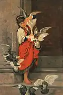 鳩と少女 (c.1879)