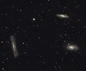 右上がM65、右下がM66、左がNGC 3628