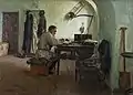 『ドームのある部屋のレフ・トルストイ』、1891年