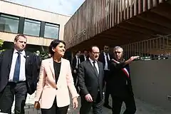 フランソワ・オランド大統領らと（2015年5月7日）