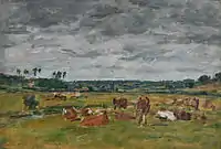 ウジェーヌ・ブーダン, Landscape with Cows (1881年)