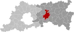 フラームス＝ブラバント州地図の位置図