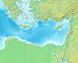 ニコシアの位置（レバント海内）